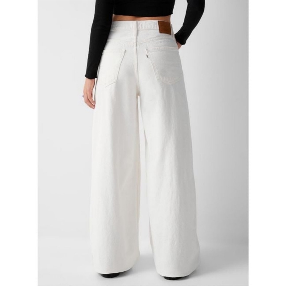 Levi's XL Flood High Rise Wide Leg Jeans White Size 29 - Picture 3 of 17
